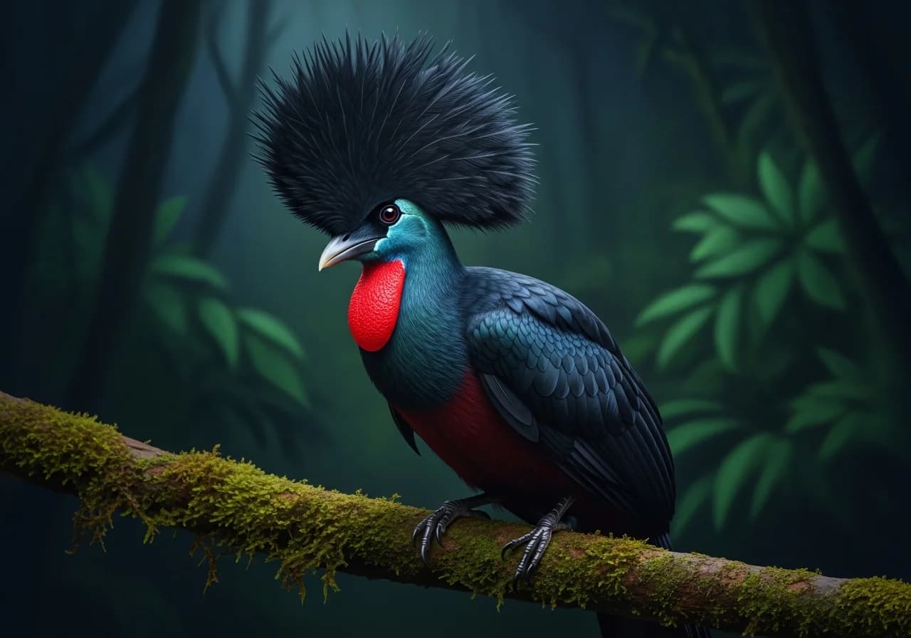 Bänder-Schopfhäher (Cephalopterus ornatus)