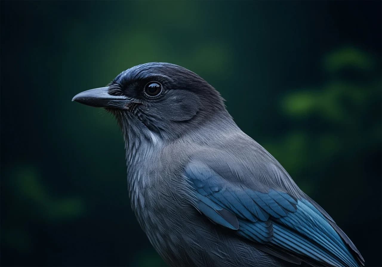 Bleifarbener Buschhäher (Cryptoleucopteryx plumbea)