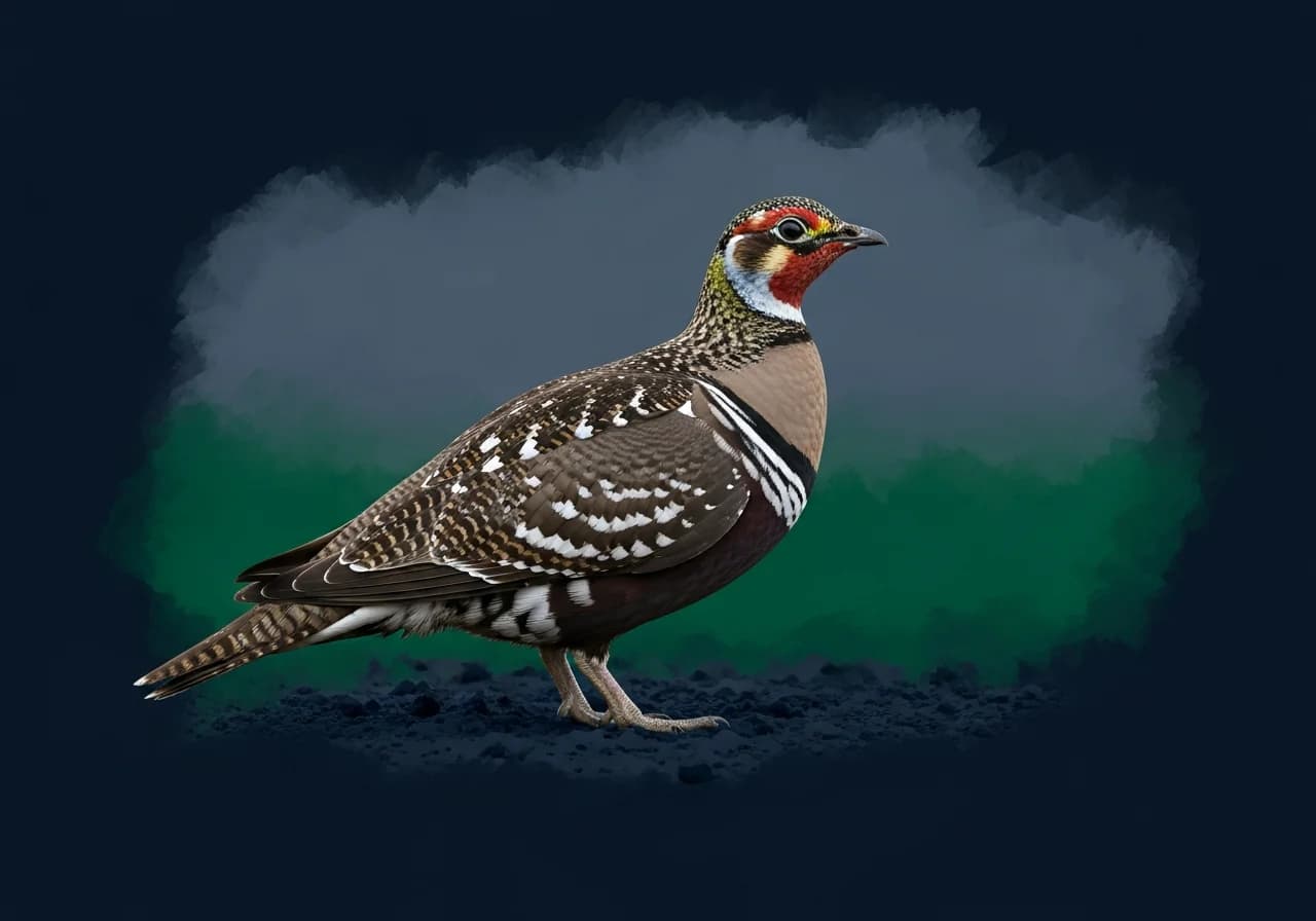 Doppelbindenflughuhn (Pterocles bicinctus)