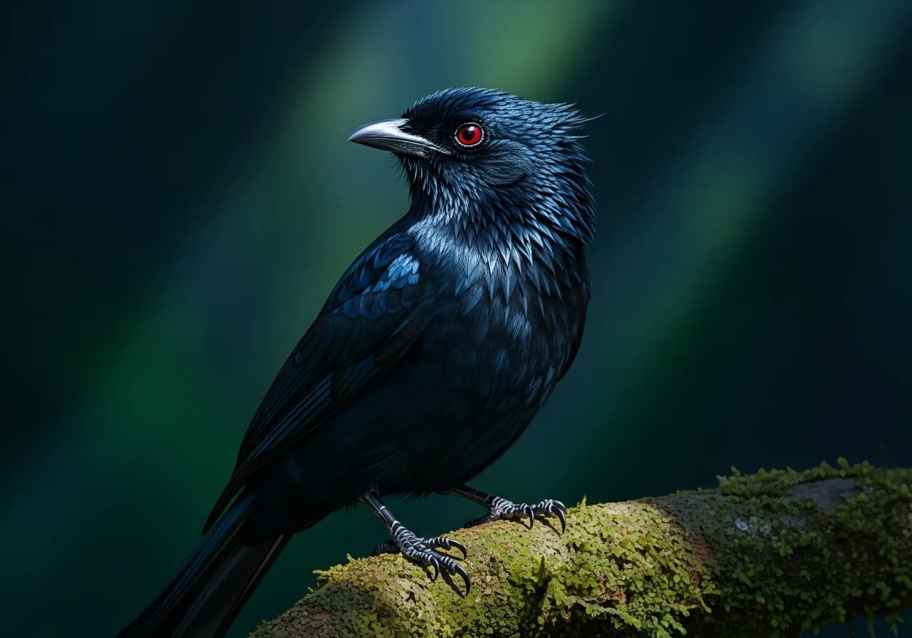 Walden-Drongo (Dicrurus waldenii)