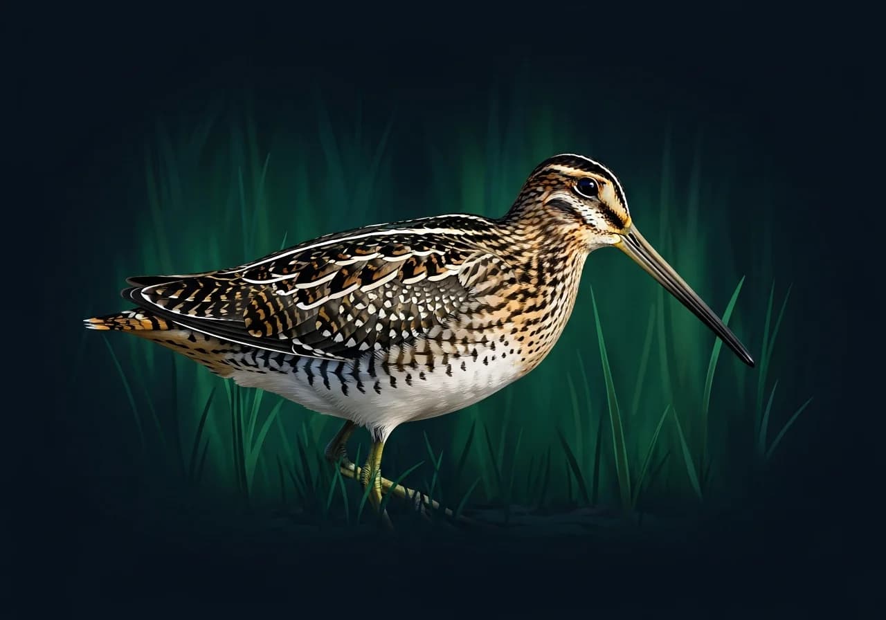Waldstrandläufer (Gallinago nemoricola)