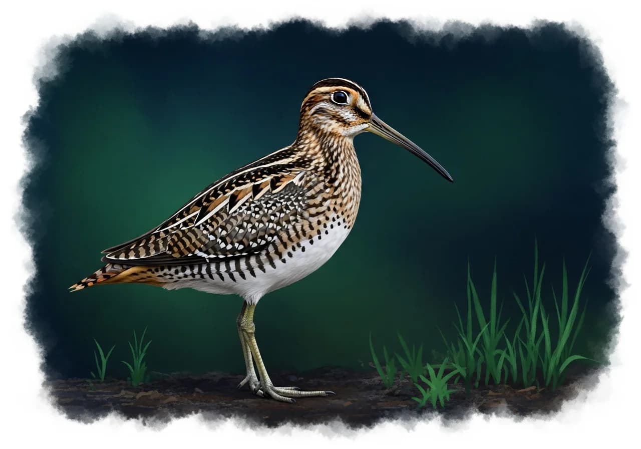 Wander-Schnepfenstrandläufer (Gallinago undulata)