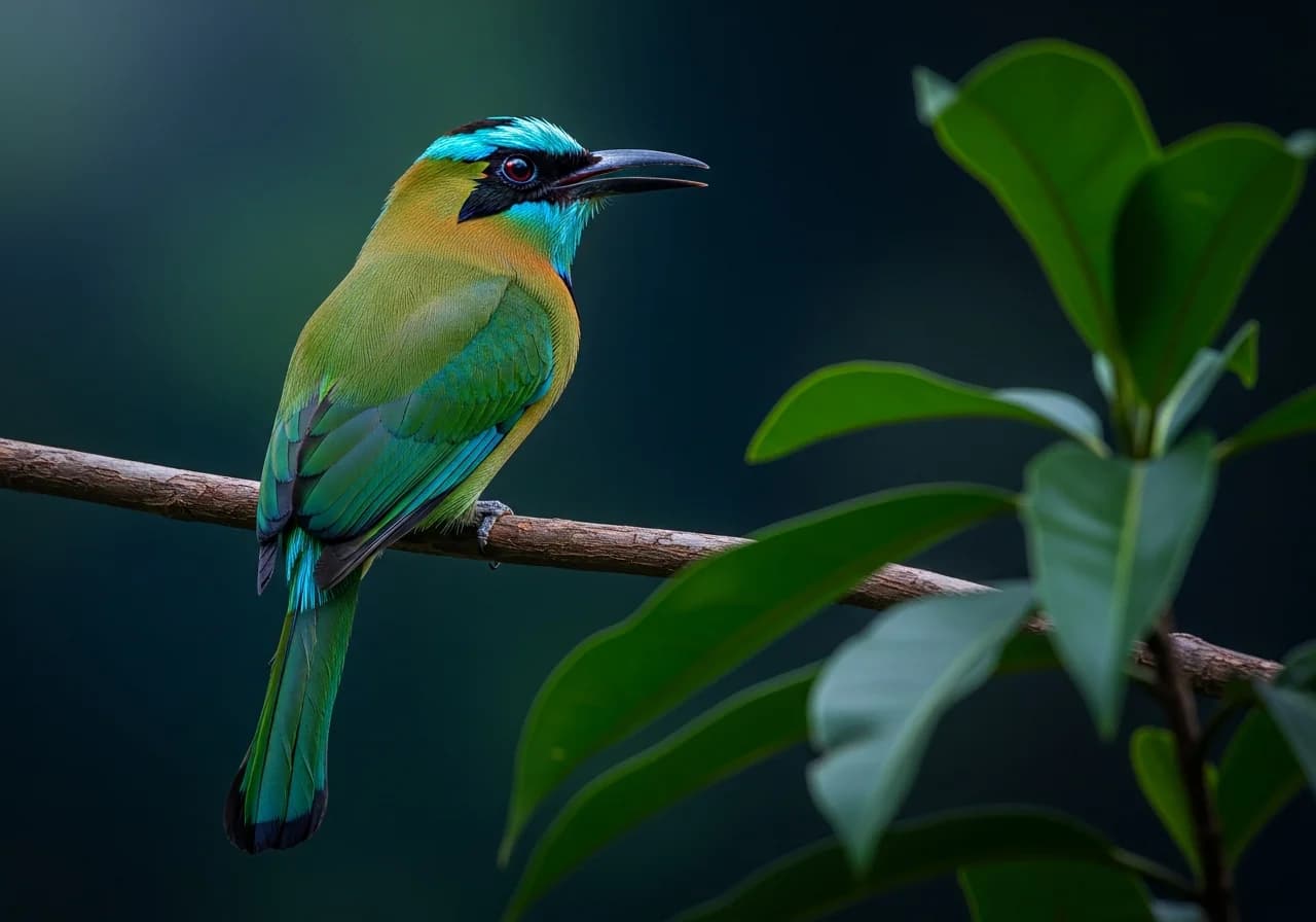 Blaukopfturako (Eumomota superciliosa)