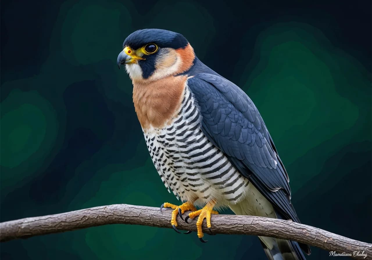 Blausperber (Microhierax caerulescens)
