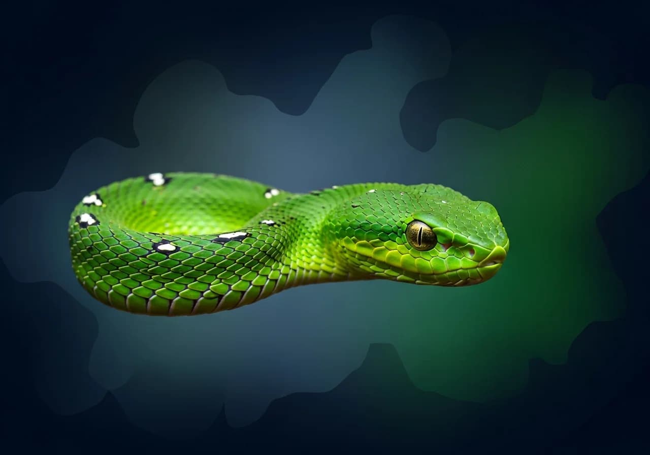 Grasgrüne Bambusotter (Gelbgrüne Bambusotter)