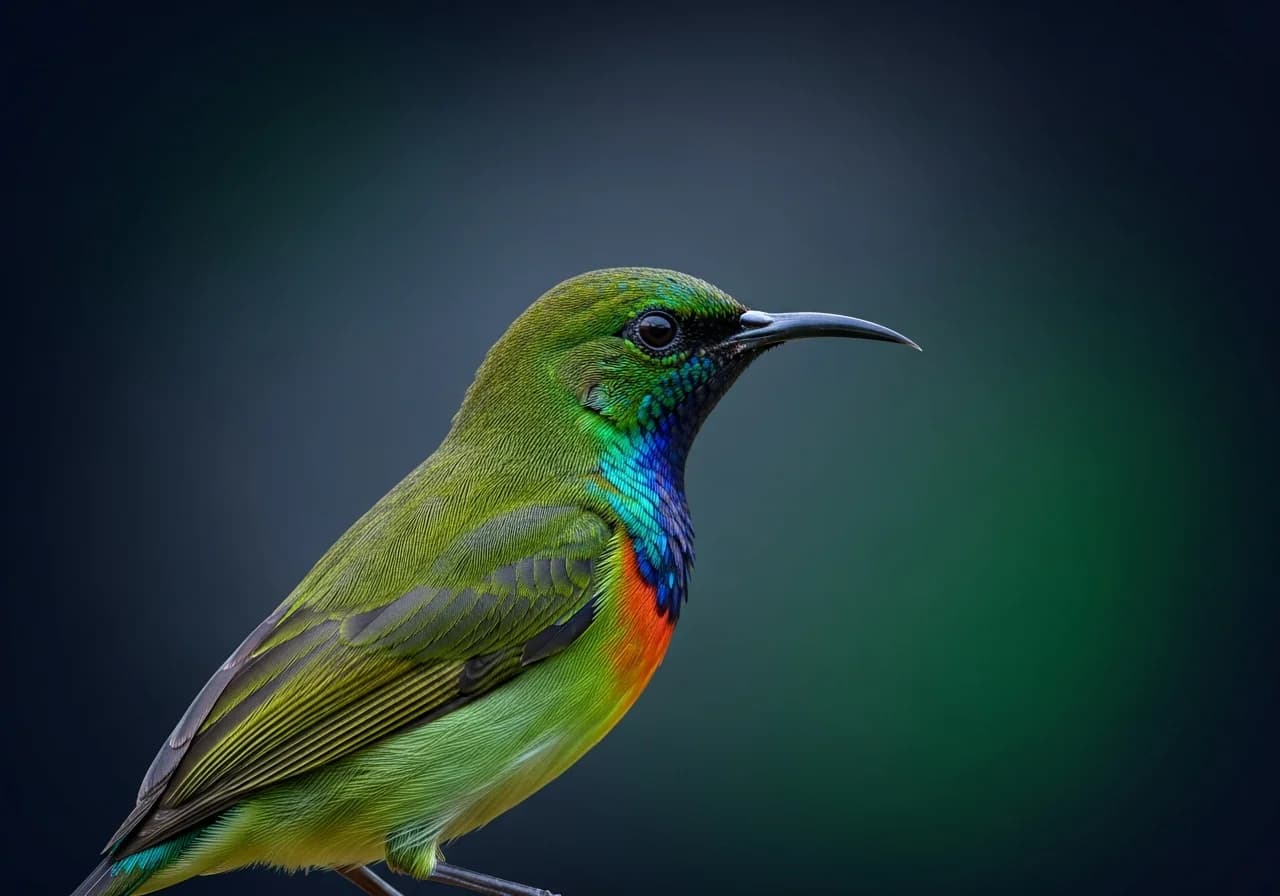 Grünrücken-Nektarvogel (Thamnornis chloropetoide)
