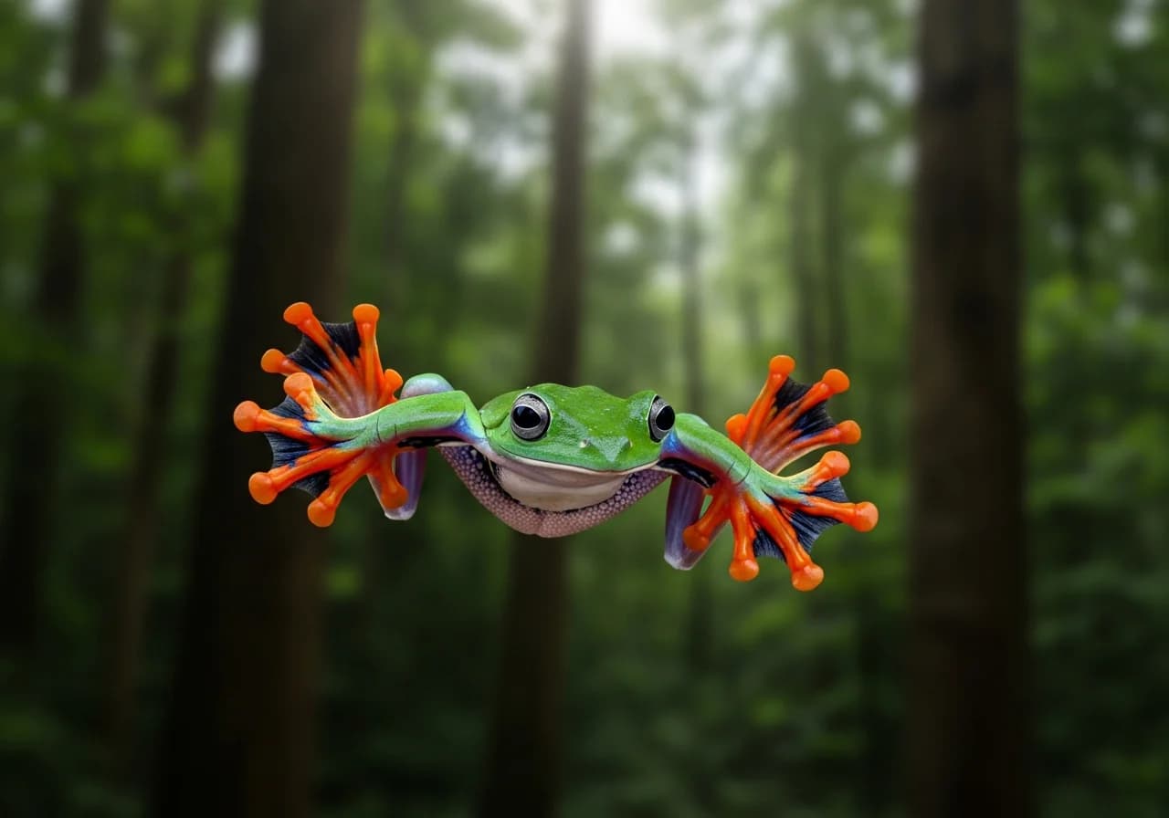 Kamm-Ruderfrosch (Rhacophorus reinwardtii)