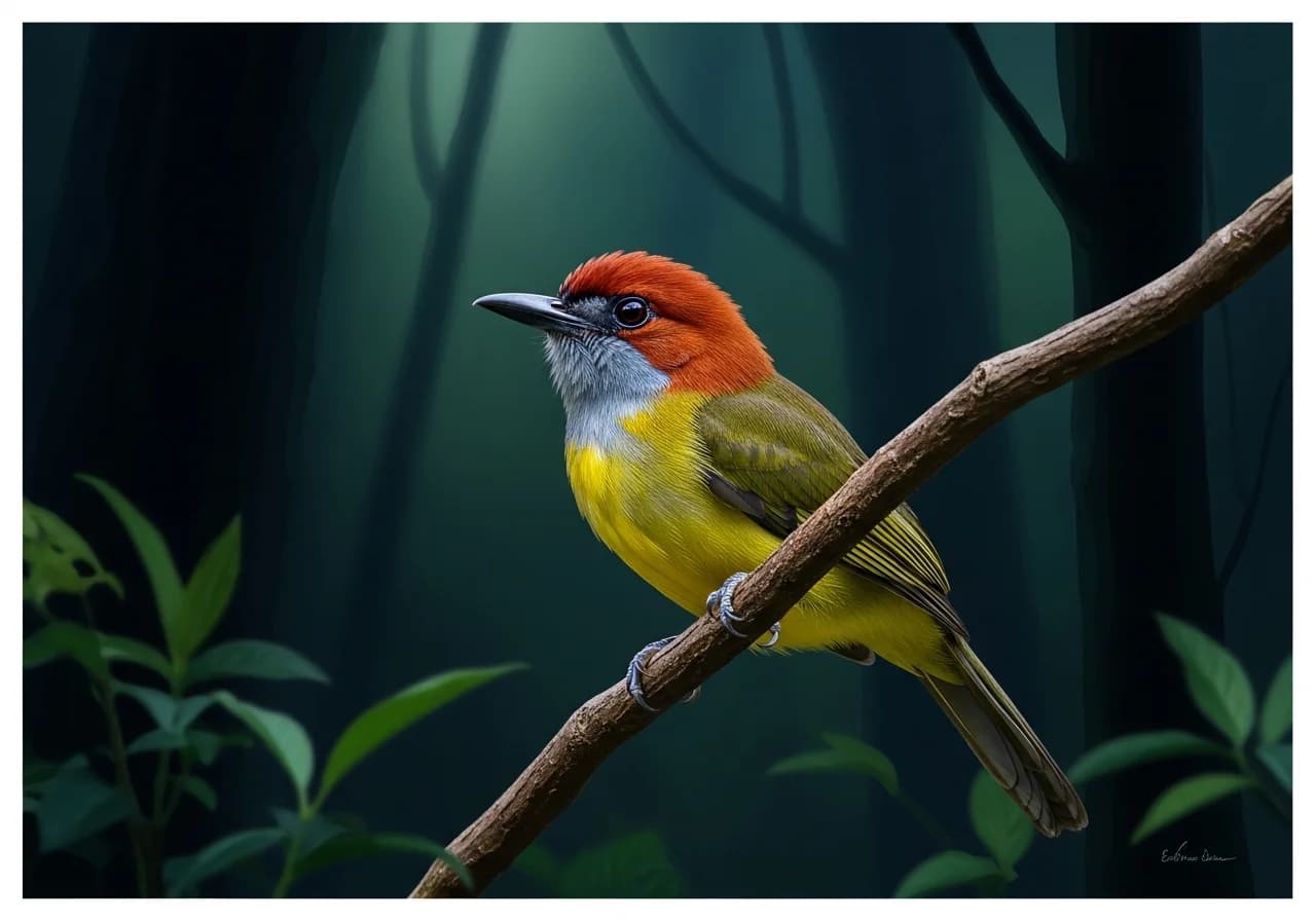 Kastanienkopf-Schneidervogel (Orthotomus castaneiceps)