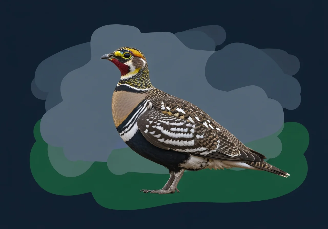 Bindenflughuhn (Pterocles alchata)