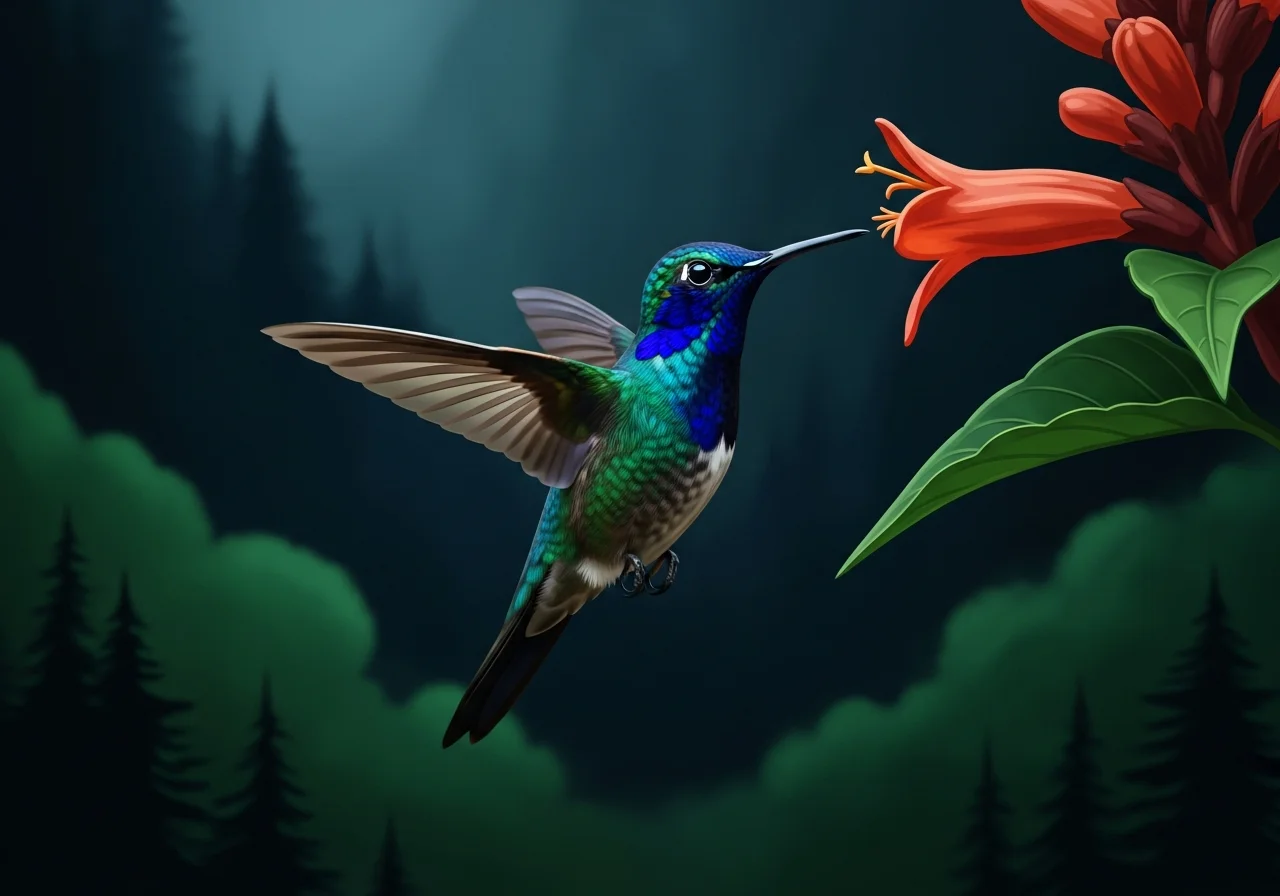 Blaukehl-Bergnymphe (Lampornis clemenciae)