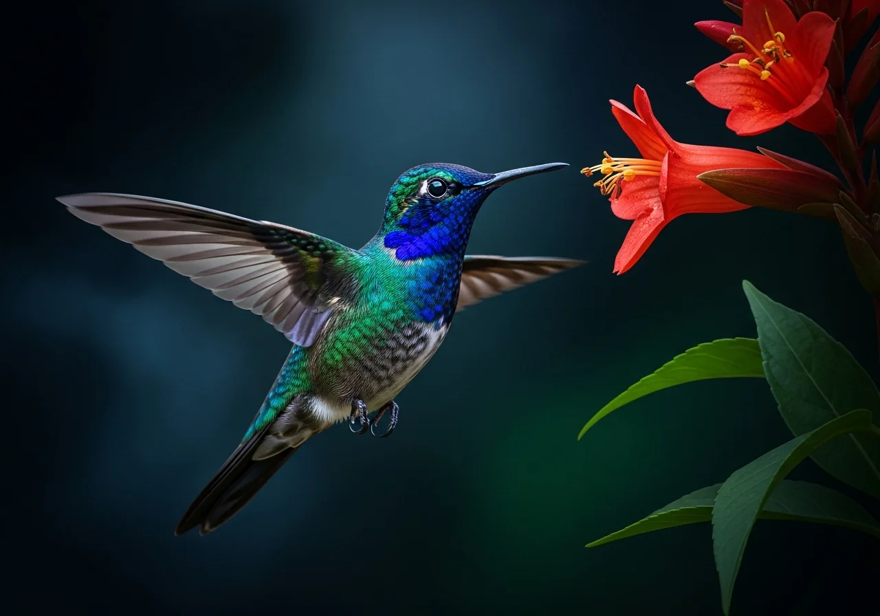 Blaukehl-Brillantkolibri (Hylocharis cyanus)