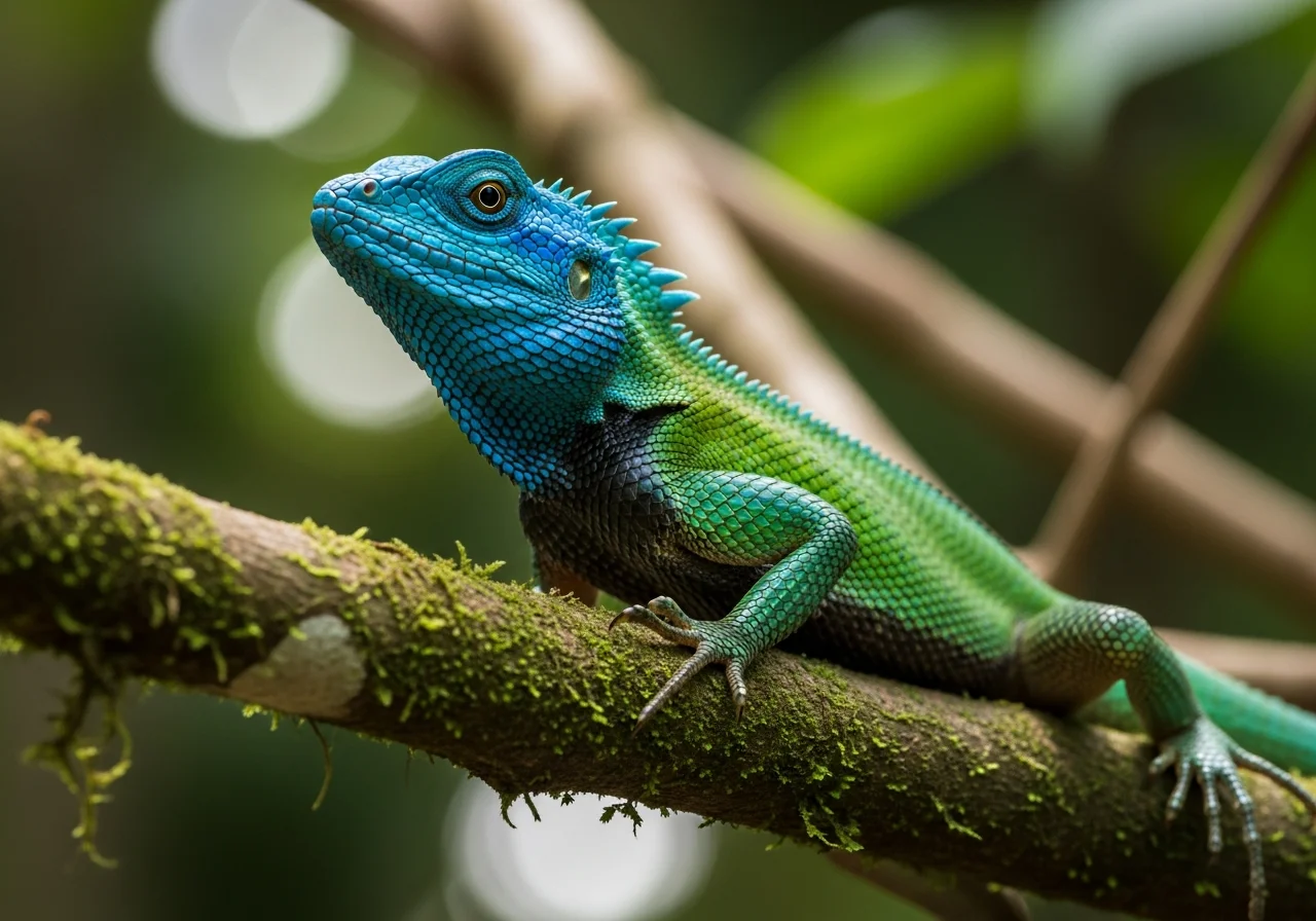 Blutaugenagame (Calotes mystaceus)