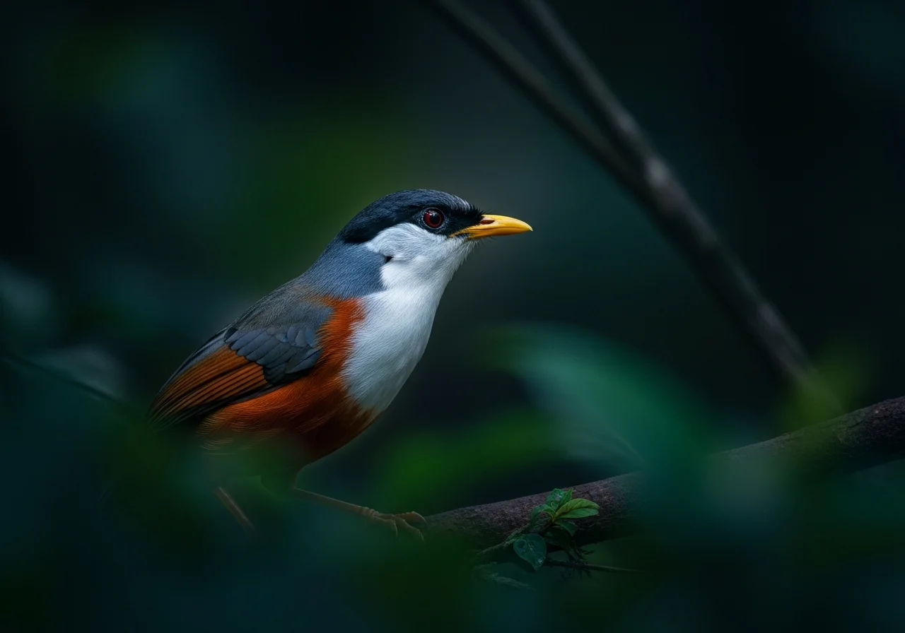 Chinesische Haarnymphe (Garrulax chinensis)