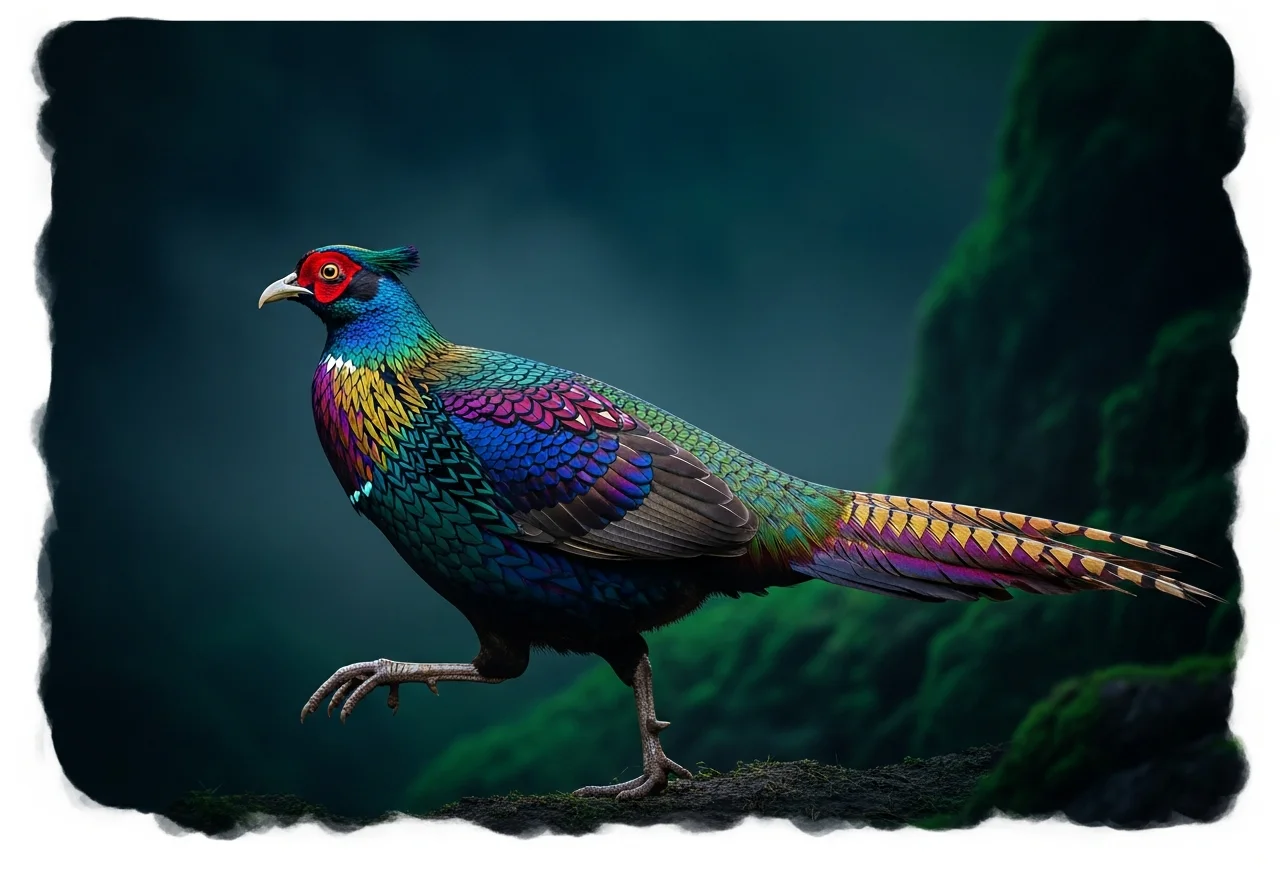 Chinesischer Glanzfasan (Lophophorus lhuysii)