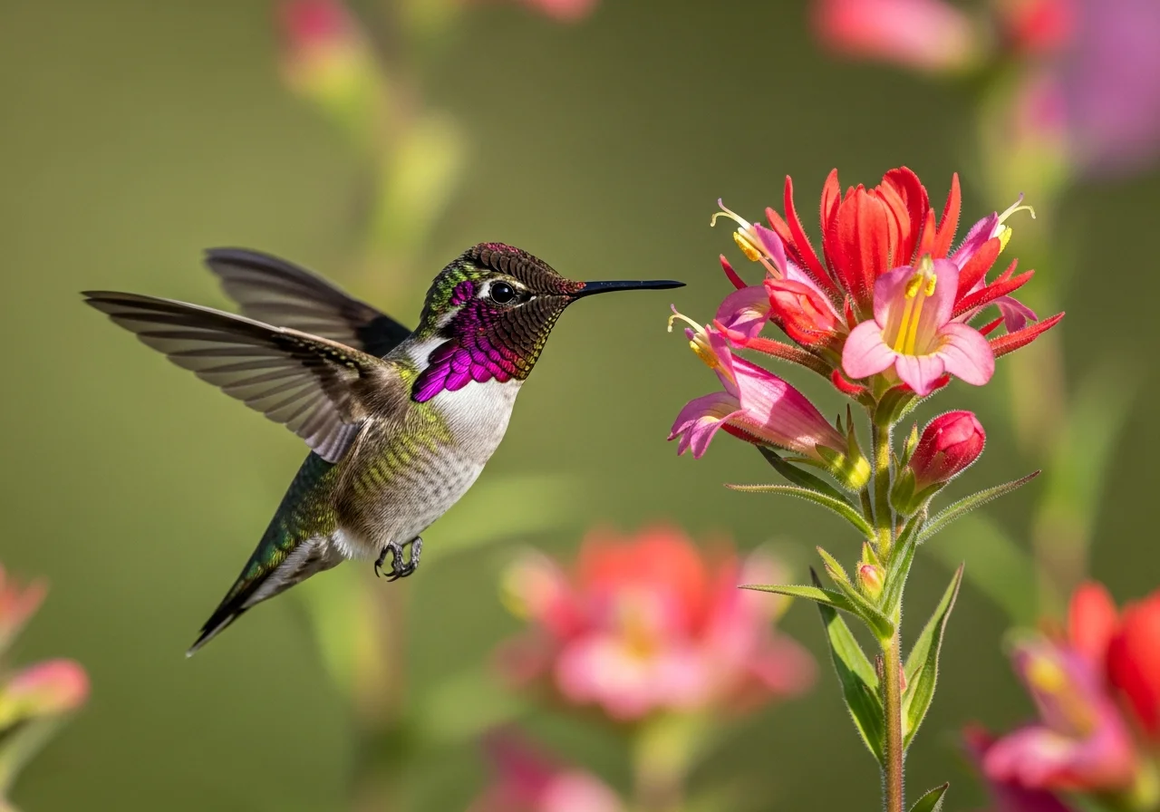 Glänzender Kolibri (Selasphorus calliope)