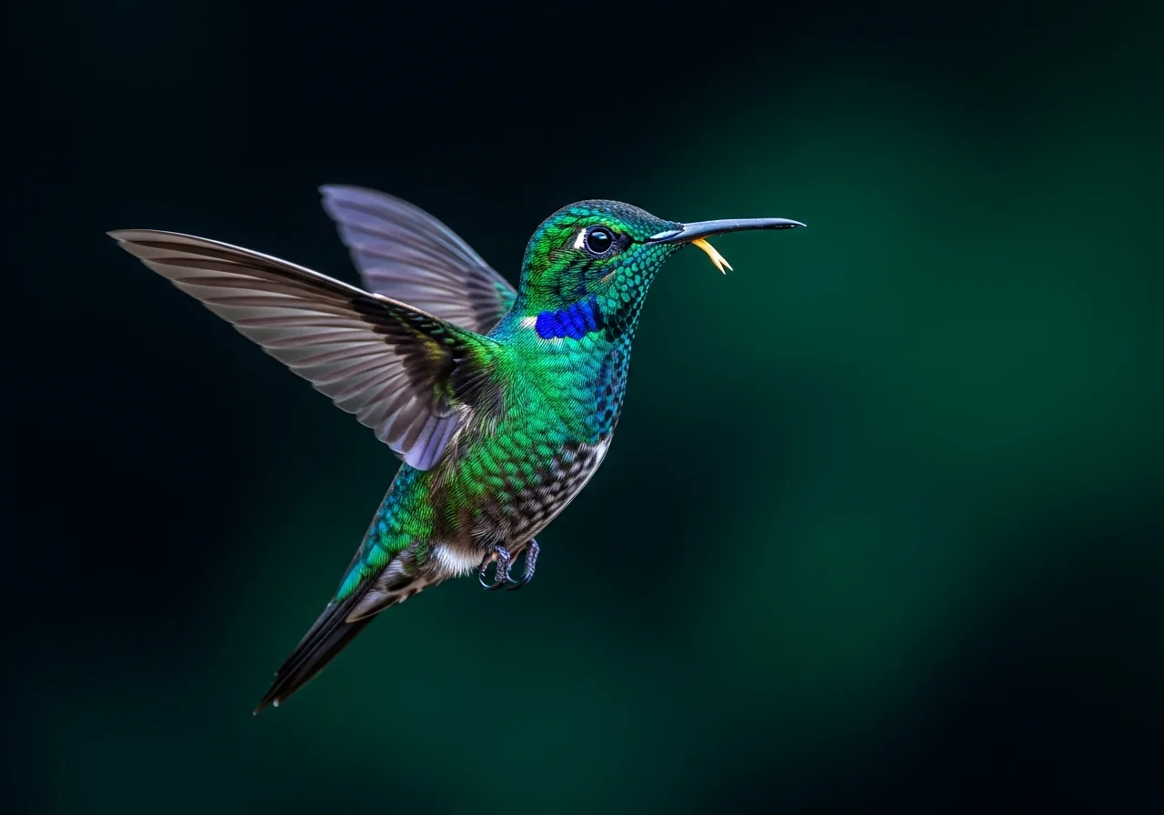 Grünbürzel-Brillantkolibri (Heliodoxa jacula)