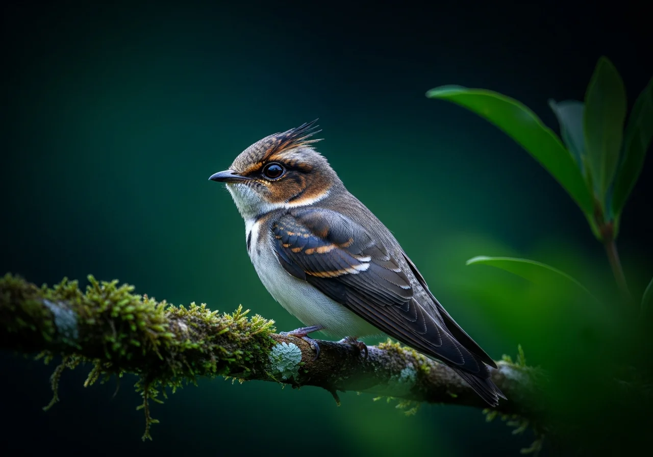 Hauben-Segler (Hemiprocne comata)