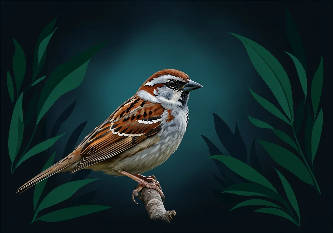 Kastanien-Sperling (passer rutilans)