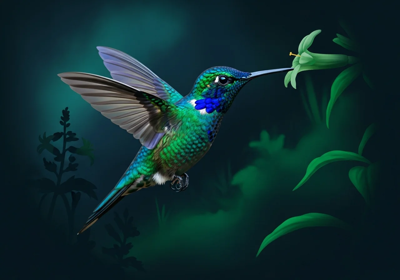 Kehlfleck-Brillantkolibri (Heliodoxa gularis)