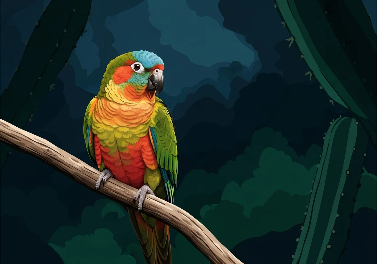Keilschwanzsittich (Eupsittula cactorum)