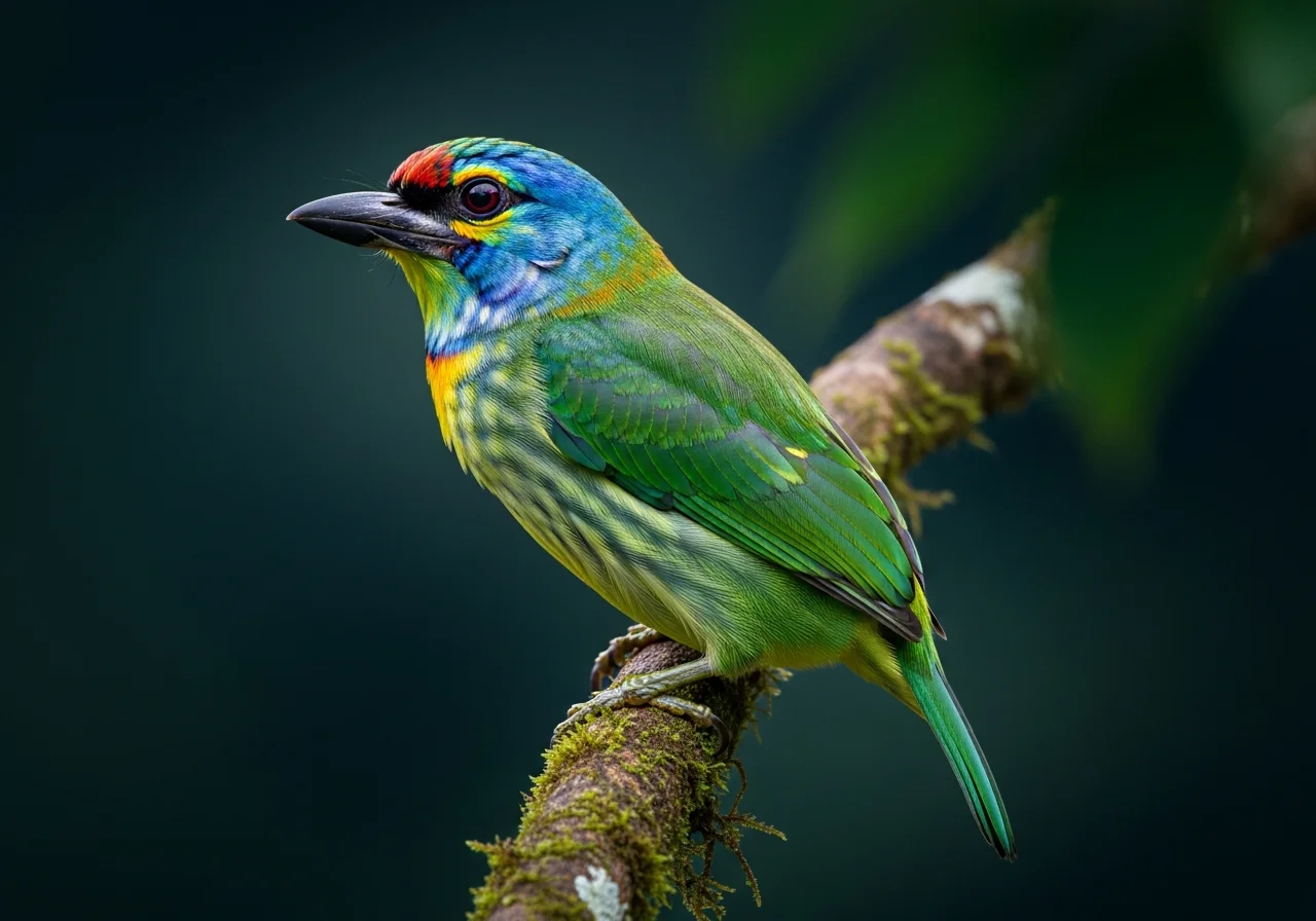 Kleiner Grünbartvogel (Megalaima vindis)