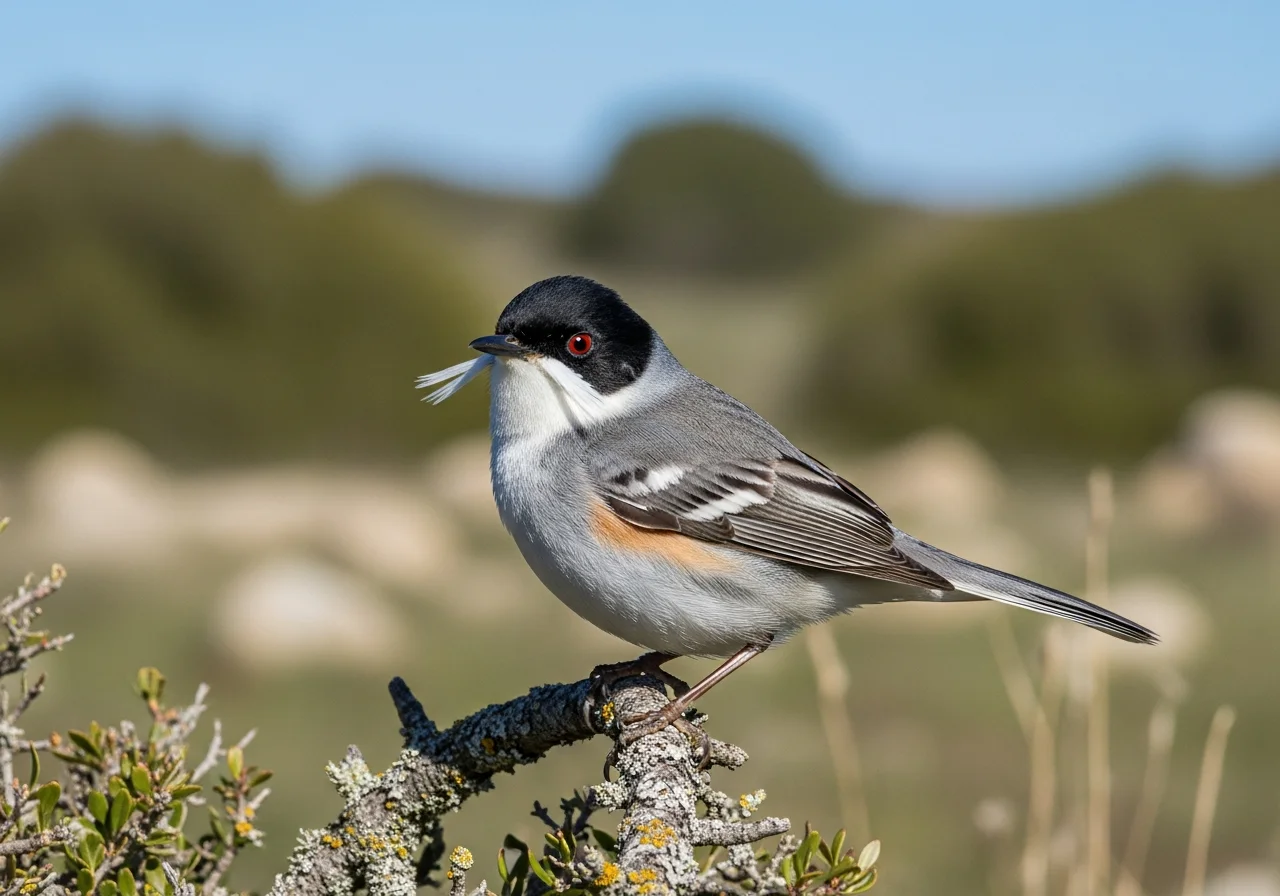Maskengrasmücke (Sylvia leucomelaen)
