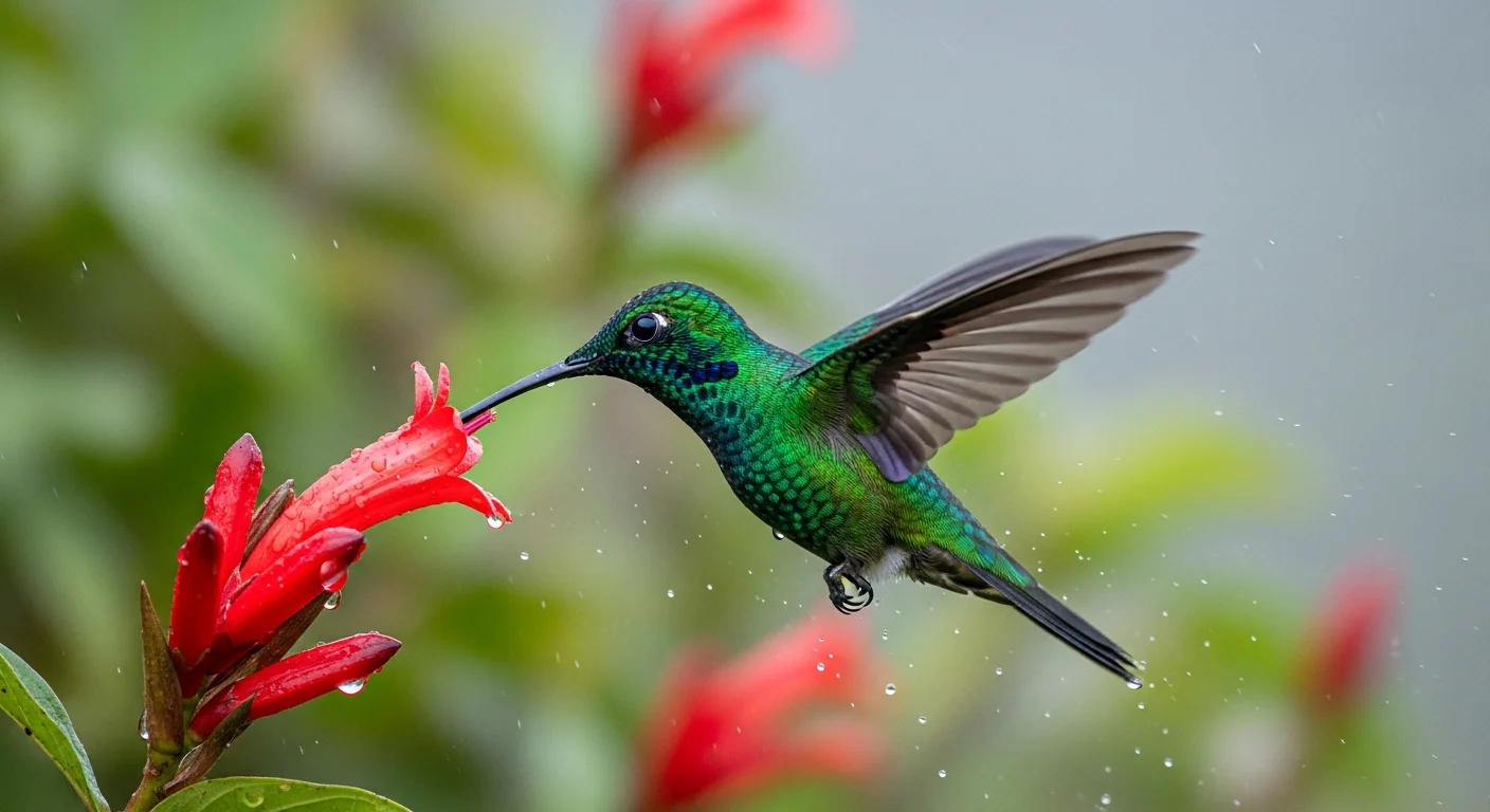 Milchweißer Mangokolibri