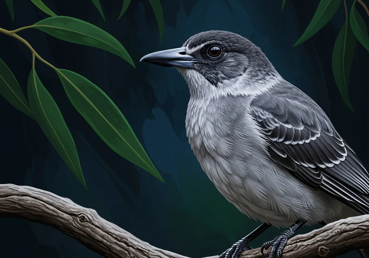 Ringel-Scherenschwanz (Cracticus torquatus)