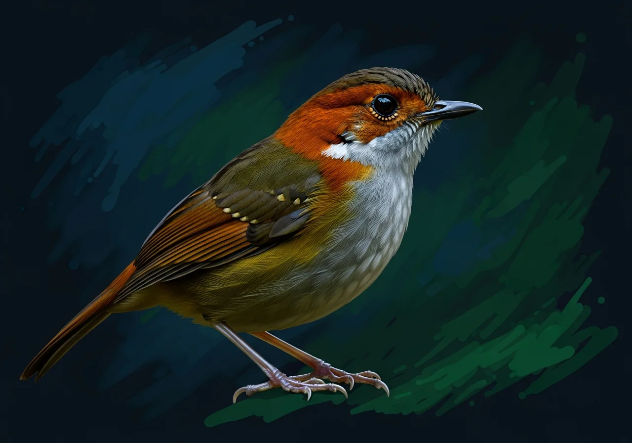 Rostbürzel-Ameisenpitta (Grallaria rufula)