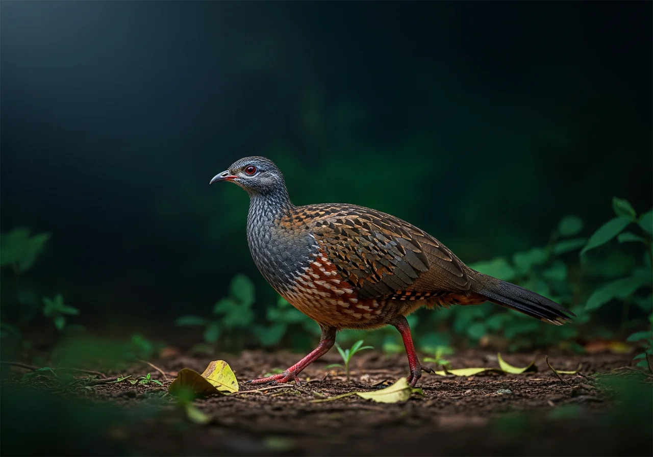 Rotbein-Zwergtinamu (Crypturellus erythropus)