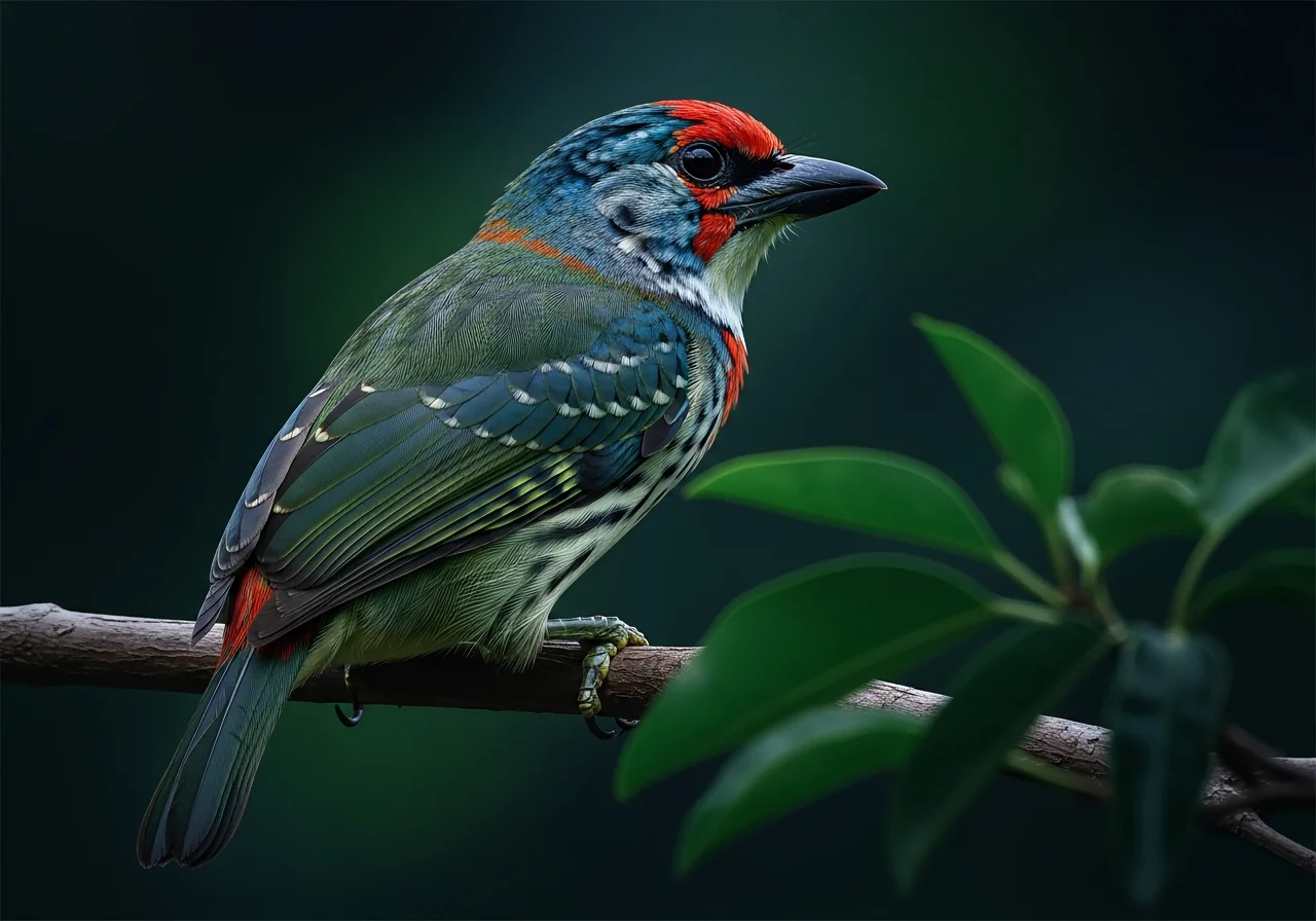 Rotgesichts-Bartvogel (Lybius rubrifacies)