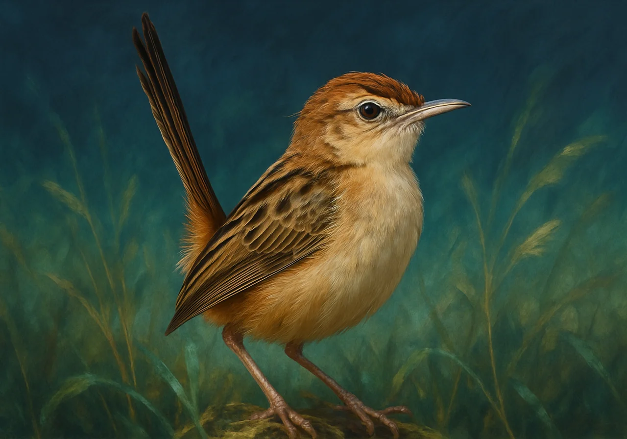 Schmalsteiß-Cistensänger (Cisticola angusticauda)