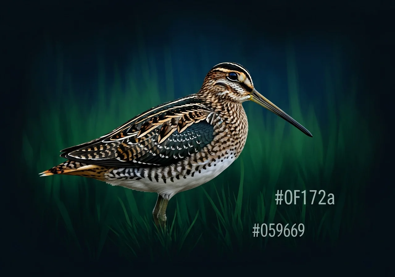 Schwarzflügel-Schnepfenstrandläufer (Gallinago nigripennis)