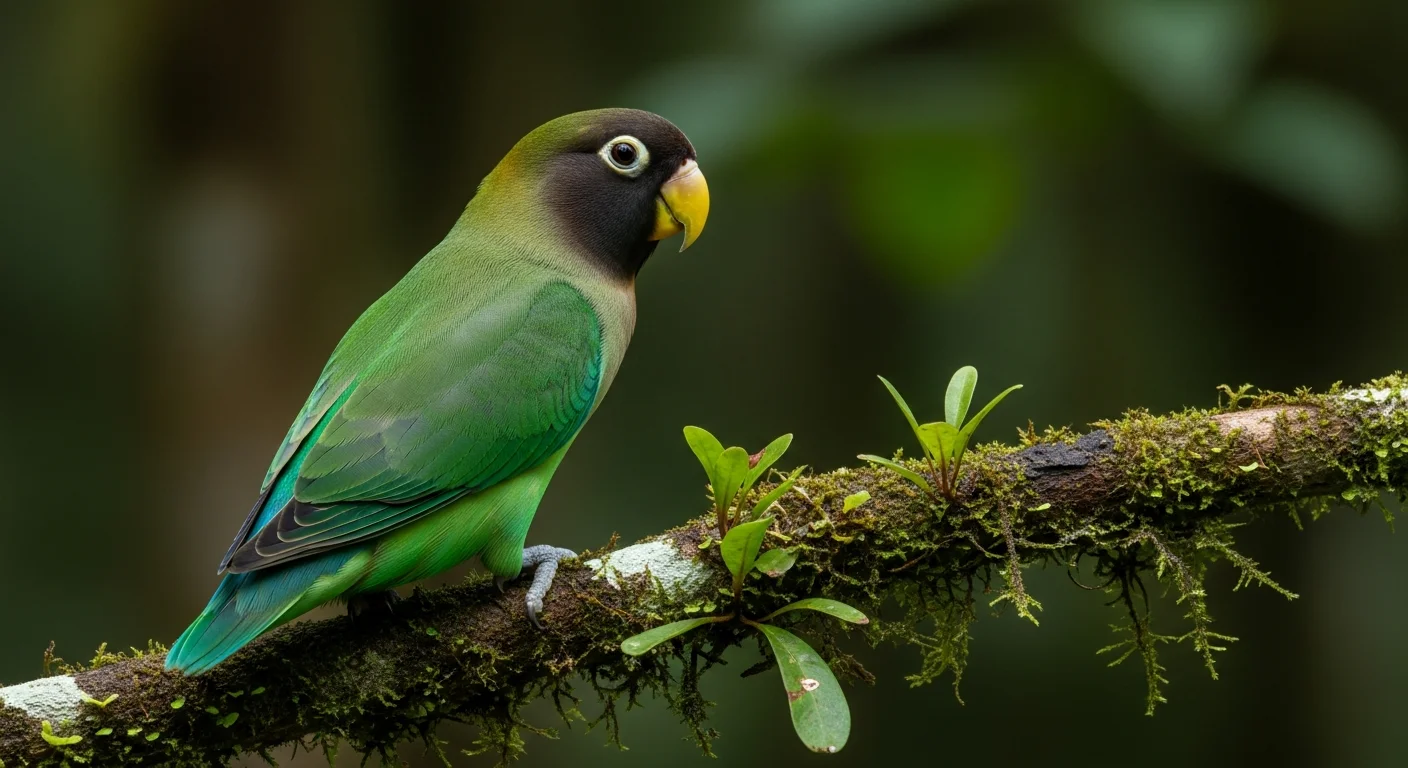 Schwarzscheitelliebesvogel