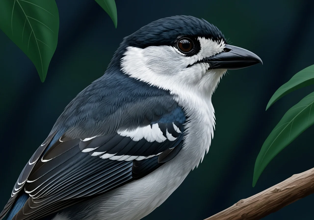 Schwarzschnabel-Nasenbär (Notharchus hyperrhynchus)