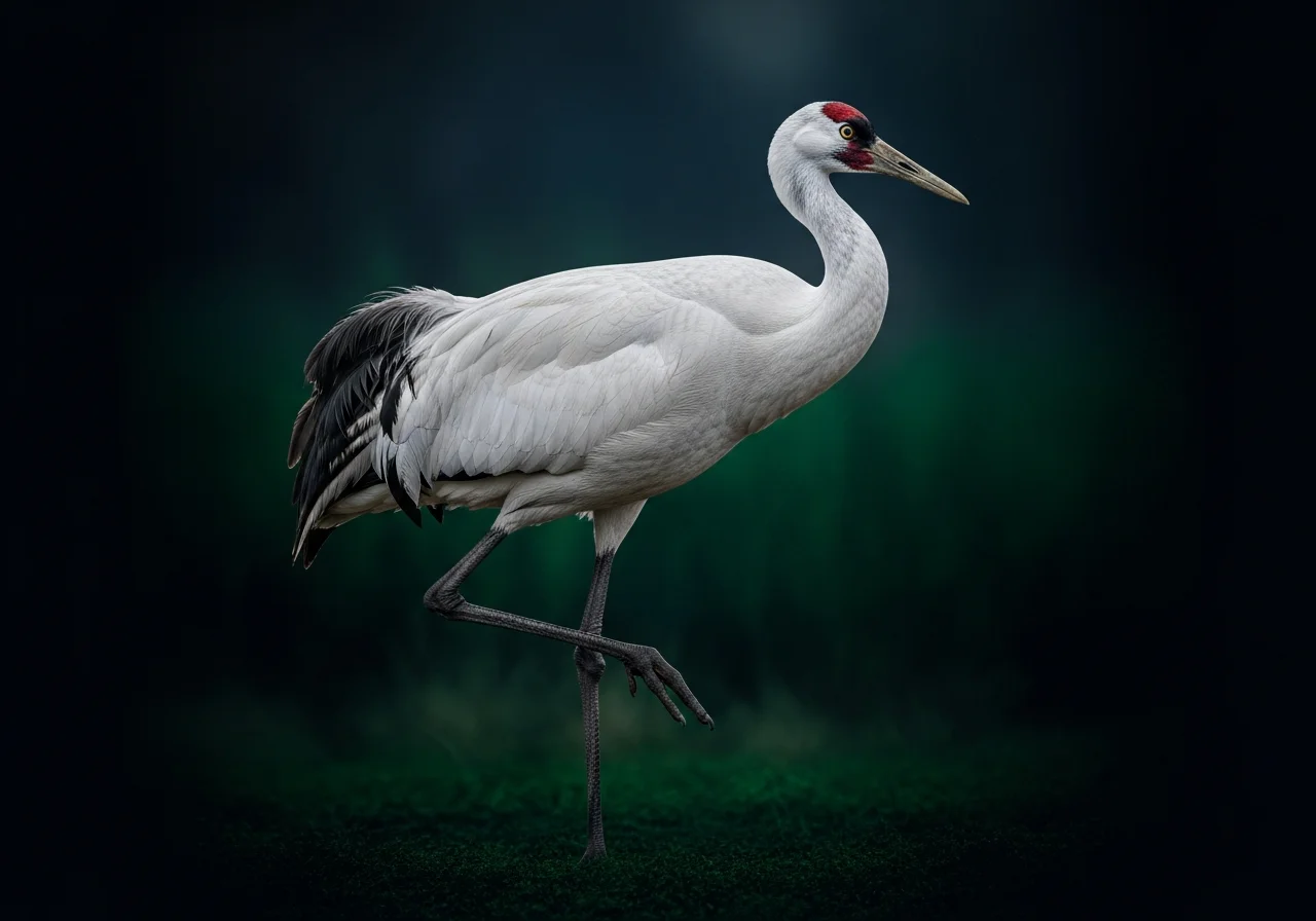 Siberian Crane (Grus leucogeranus)