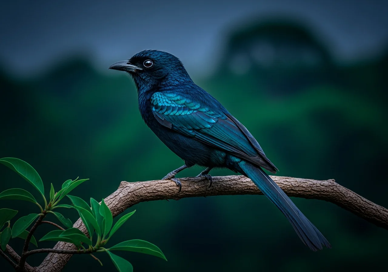 Spateldrongo (Dicrurus remifer)