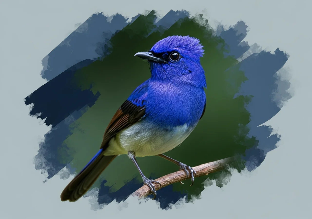 Violettnacken-Paradiesmonarch (Terpsiphone smithii)