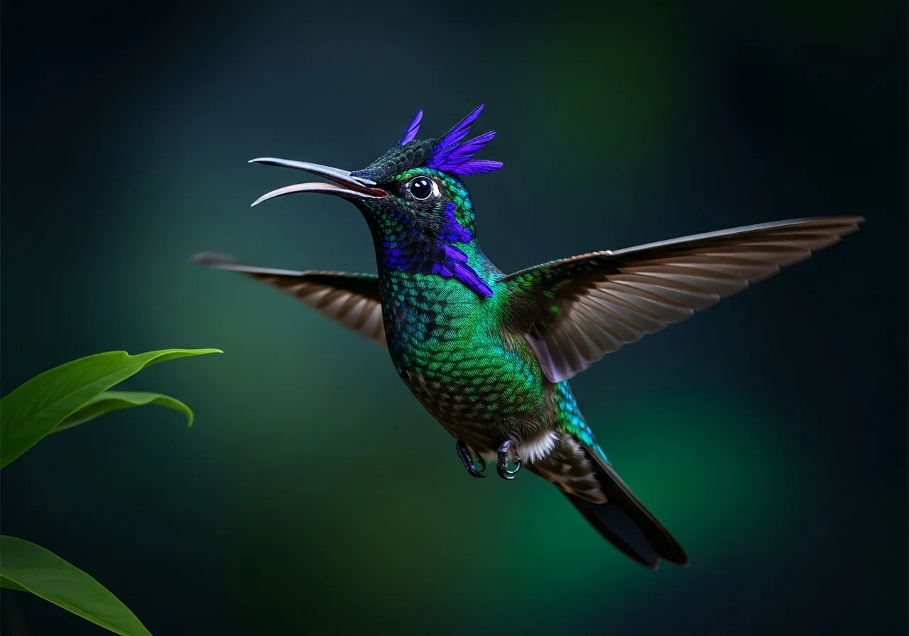 Violettohr-Brillantkolibri (Heliodoxa leadbeateri)