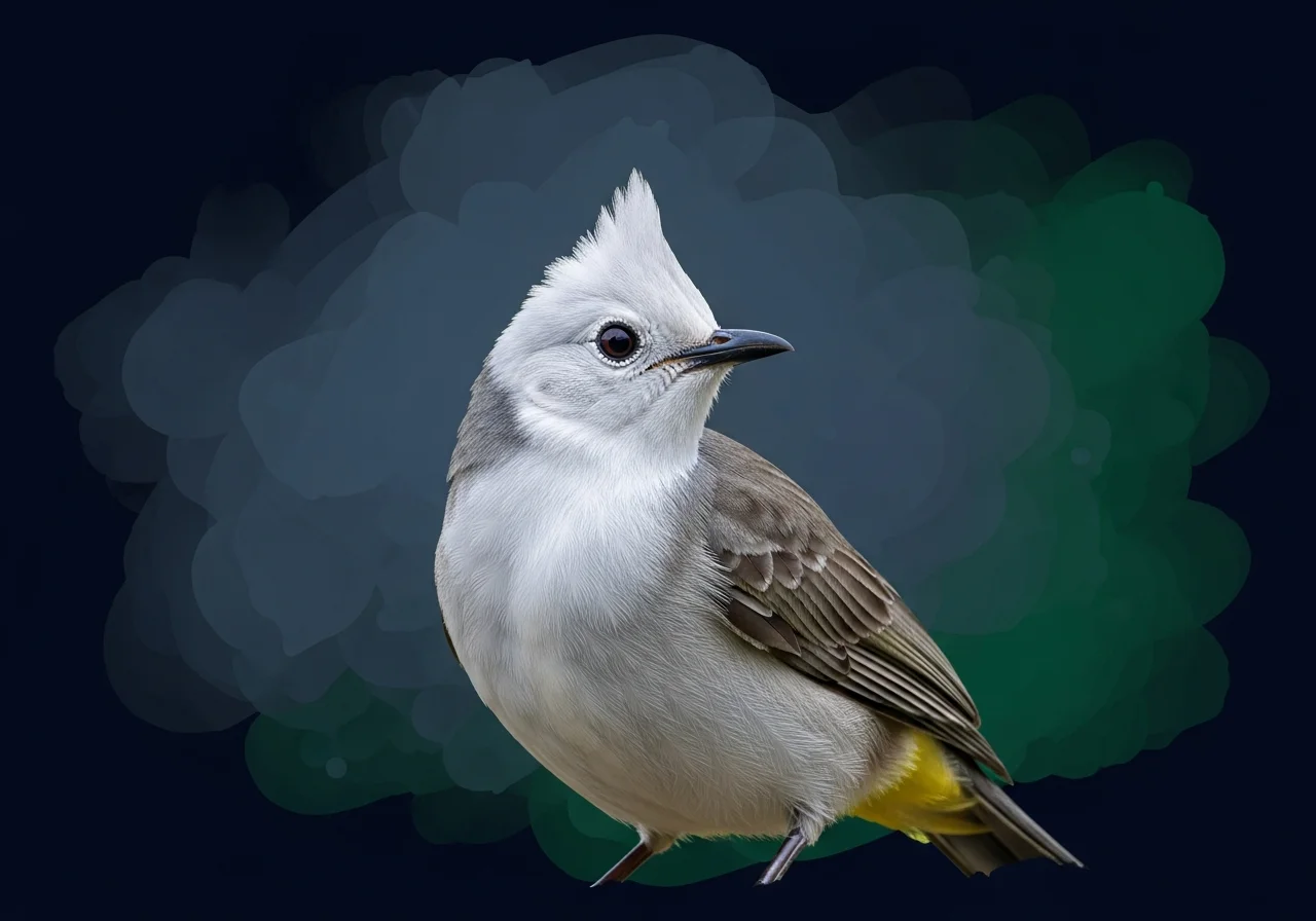 Weißbauch-Wiesenbülbül (Poecilodryas hypoleuca)