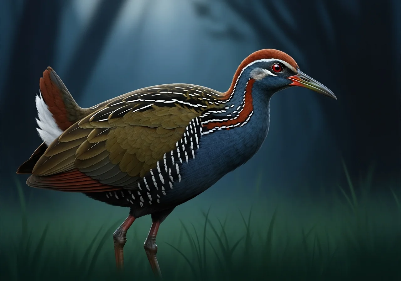 Weißkehlsumpfhuhn (Aramides axillaris)