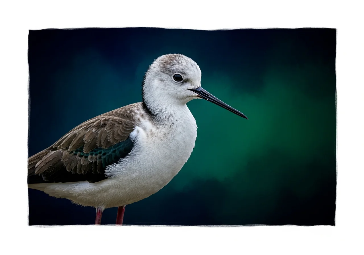 Weißkopf-Stelzenläufer (Himantopus leucocephalus)