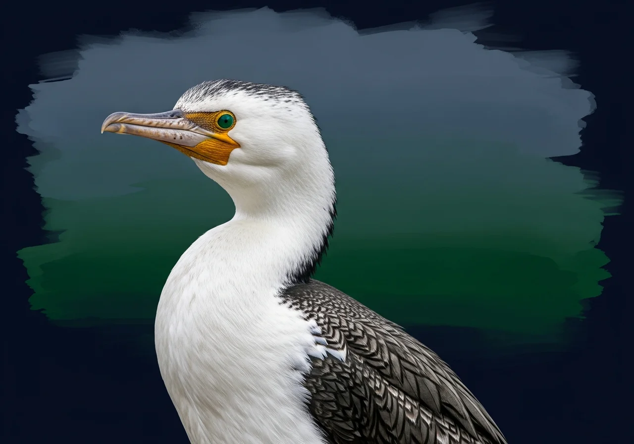 Weißwangen-Kormoran (Phalacrocorax colensoi)
