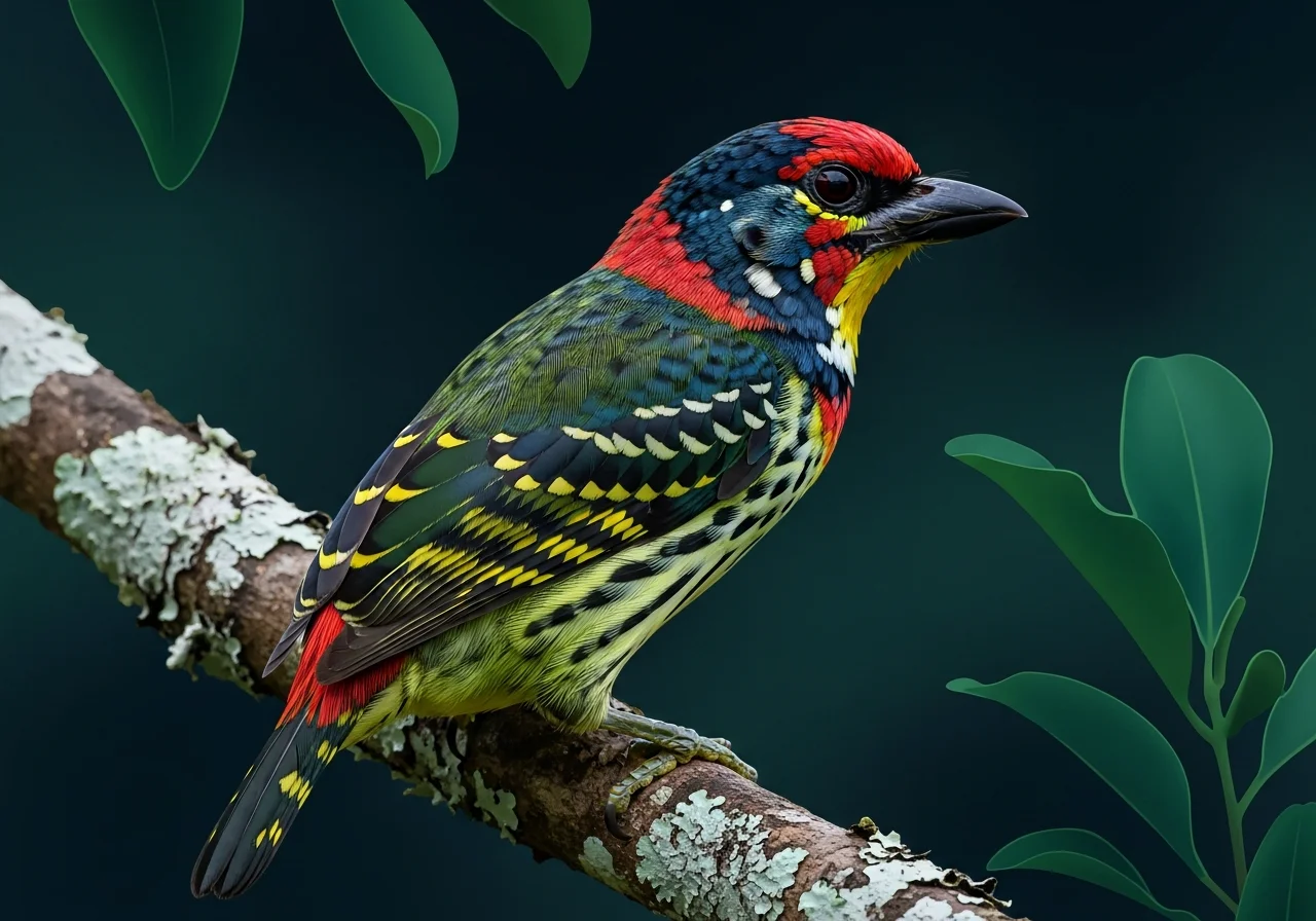 Wellenbartvogel (Lybius undatus)