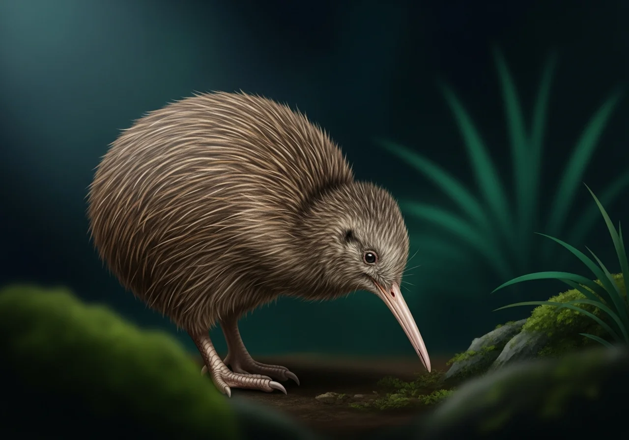 Zwergkiwi (Apteryx owenii)